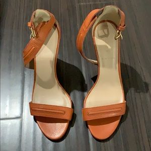 J. Crew, genuine leather, ankle strap heels